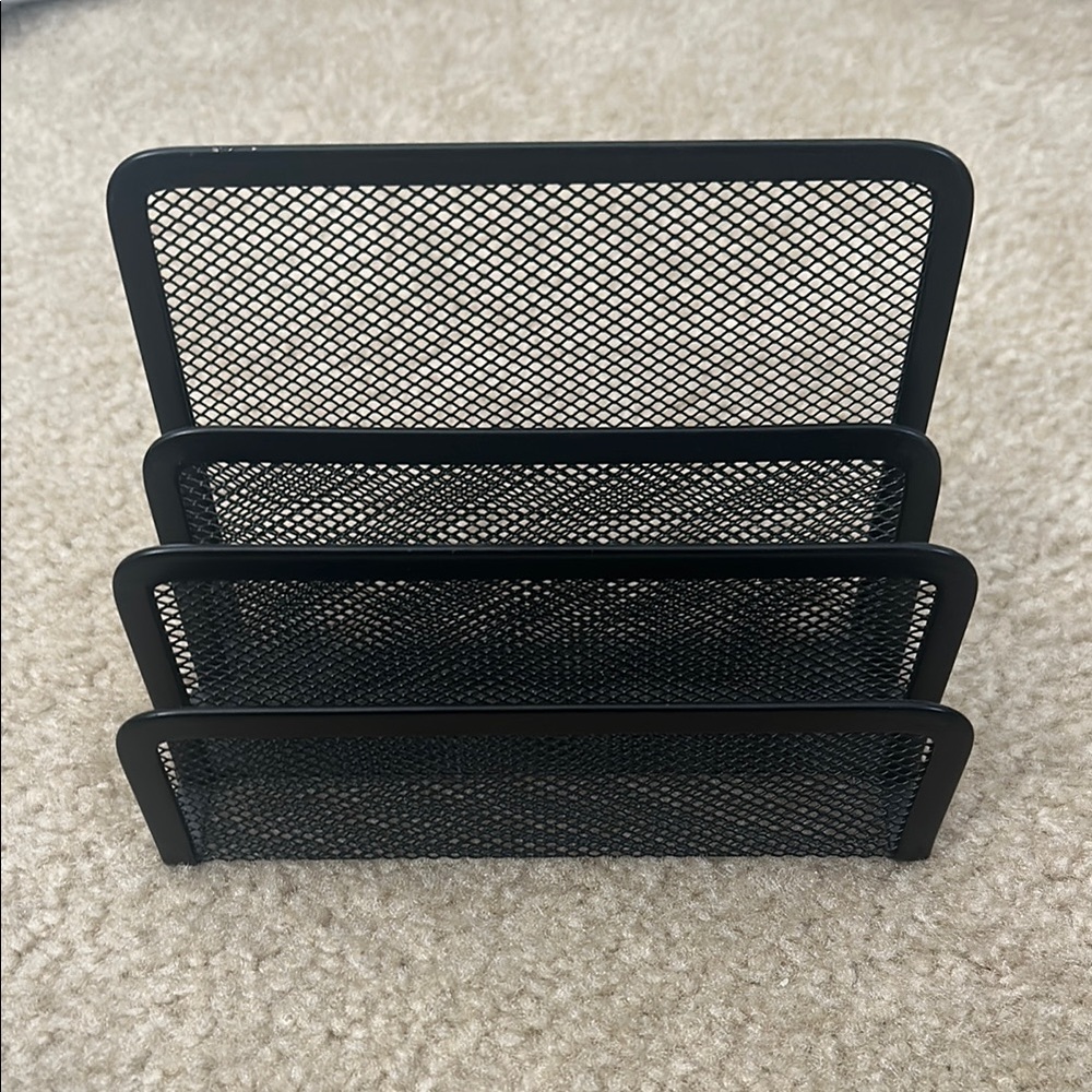 Black Mesh Desk Organizer